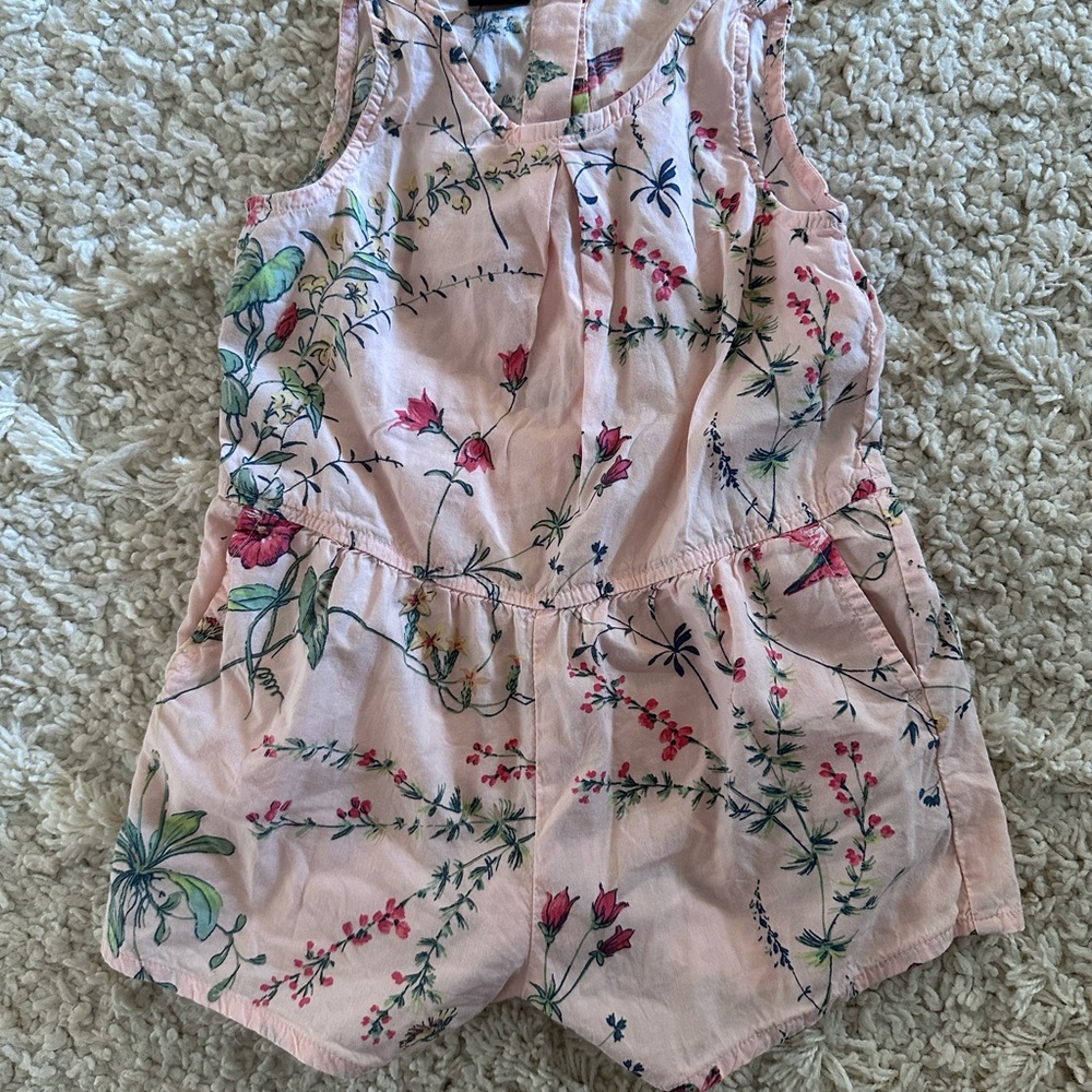 GAP Pink Floral Toddler Romper